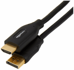 AmazonBasics DisplayPort (Quelle) auf HDMI (Display)-Kabel, unidirektional, 4K bei 30 Hz, 1920 x 1200, 1080 P, vergoldete Stecker, 1.83 m, Schwarz 1.8 m DisplayPort auf HDMI Angebot bei HelloDeals