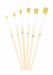 TSI Schulmalpinsel-Set 6-teilig, Borstenpinsel 2,4,6,8,10,12, Schaft Naturbelassen, Hochwertige Borsten, Aluminiumzwinge, Art.Nr. 49108 Angebot bei HelloDeals