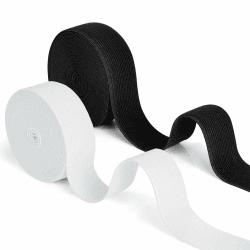 Romon Gummiband Breit Nähen, 30mm × 10m Gummibänder Nähen, 2 Stück Elastisches Band Gummizug Schwarz Weiß für Hosengummi DIY Handwerk Stoffe zum Nähen - Nicht Leicht Verformbar - Elastisches Farbband Weiß, Schwarz 30mm × 10m Angebot bei HelloDeals