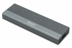 DIGITUS M.2 SSD-Gehäuse – USB 3.1 Gen2 Typ-C – 6 Gbit/s – Für 2230, 2242, 2260, 2280 SATA-SSDs mit B-Key – Werkzeuglos – Aluminiumgehäuse – Plug & Play – Grau Angebot bei HelloDeals