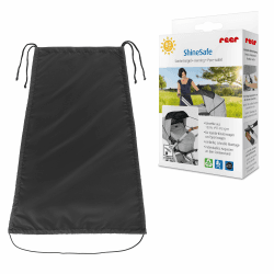 reer ShineSafe Sonnensegel | UV Schutz (UPF 80+) | universal passend für Kombi-Kinderwagen & Sportwagen | Sonnenschutz & Windschutz | aus 100% rPET-Pongee | Einfache Anbringung | Schwarz Angebot bei HelloDeals