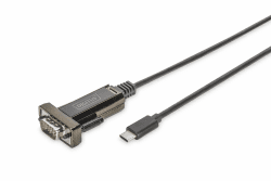 DIGITUS USB auf Seriell Adapter - RS232 Konverter - USB 2.0 Typ-C zu DSUB 9M - FTDI FT232RL Chipsatz - 1 m Anschlusskabel Angebot bei HelloDeals