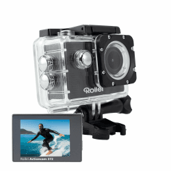 Rollei Actioncam 372 - Action-Camcorder mit Full HD Video Auflösung 1080/30 fps, bis 30 m wasserfest - Schwarz Schwarz Minimalistisch Angebot bei HelloDeals