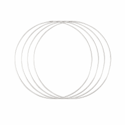 Vaessen Creative Metallringe 30 cm x 3 mm Kreis zum Basteln - 4 Stück Drahtkreis Silber und Deko Kranz aus Metall für TrockenblumenKranz, Makramee, Traumfänger, Mobile Basteln und Wanddeko Angebot bei HelloDeals