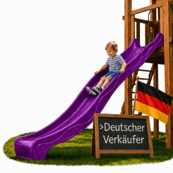 Ondis24 Wellenrutsche 3m Kinderrutsche Anbaurutsche Wasserrutsche für Spielturm oder Hang ab 3 Jahren (Lila) Angebot bei HelloDeals