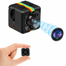 Mini Knopfkamera 1080P mit Nachtsicht & Bewegungserkennung, Loop | 2,2cm Mini-Würfel, 60min Akku, 32GB TF-Karte, IR-Nachtsicht, Plug-and-Play Angebot bei HelloDeals