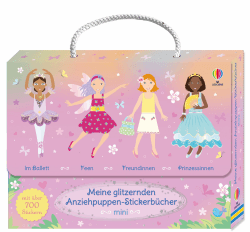 Meine glitzernden Anziehpuppen-Stickerbücher mini: Im Ballett, Feen, Freundinnen und Prinzessinnen: vier handliche Stickerhefte im praktischen Koffer ... viele mit Glitzer – für Kinder ab 5 Jahren Angebot bei HelloDeals
