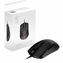 MSI Forge GM100 Gaming-Maus – 6400 DPI optischer Sensor, symmetrisch, 10 Mio. Klickschalter, 7 Tasten, 8 ms Latenz, RGB-LED, 108 g – verkabelt Angebot bei HelloDeals