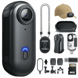 H88 4K Körperkameras mit Audio- und Videoaufnahme, wasserdichte Körperkamera 4K, magnetisch & 360° Clip, 120-min-Akku für Radfahren, Haustierwandern (4K-Pro-64G) Angebot bei HelloDeals