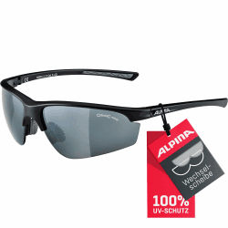 ALPINA TRI-EFFECT 2.0 - Indiv. Anpassbare, Bruchsichere Wechselscheiben Sport- & Fahrradbrille Mit 100% UV-Schutz Für Erwachsene black matt Einheitsgröße Single Angebot bei HelloDeals
