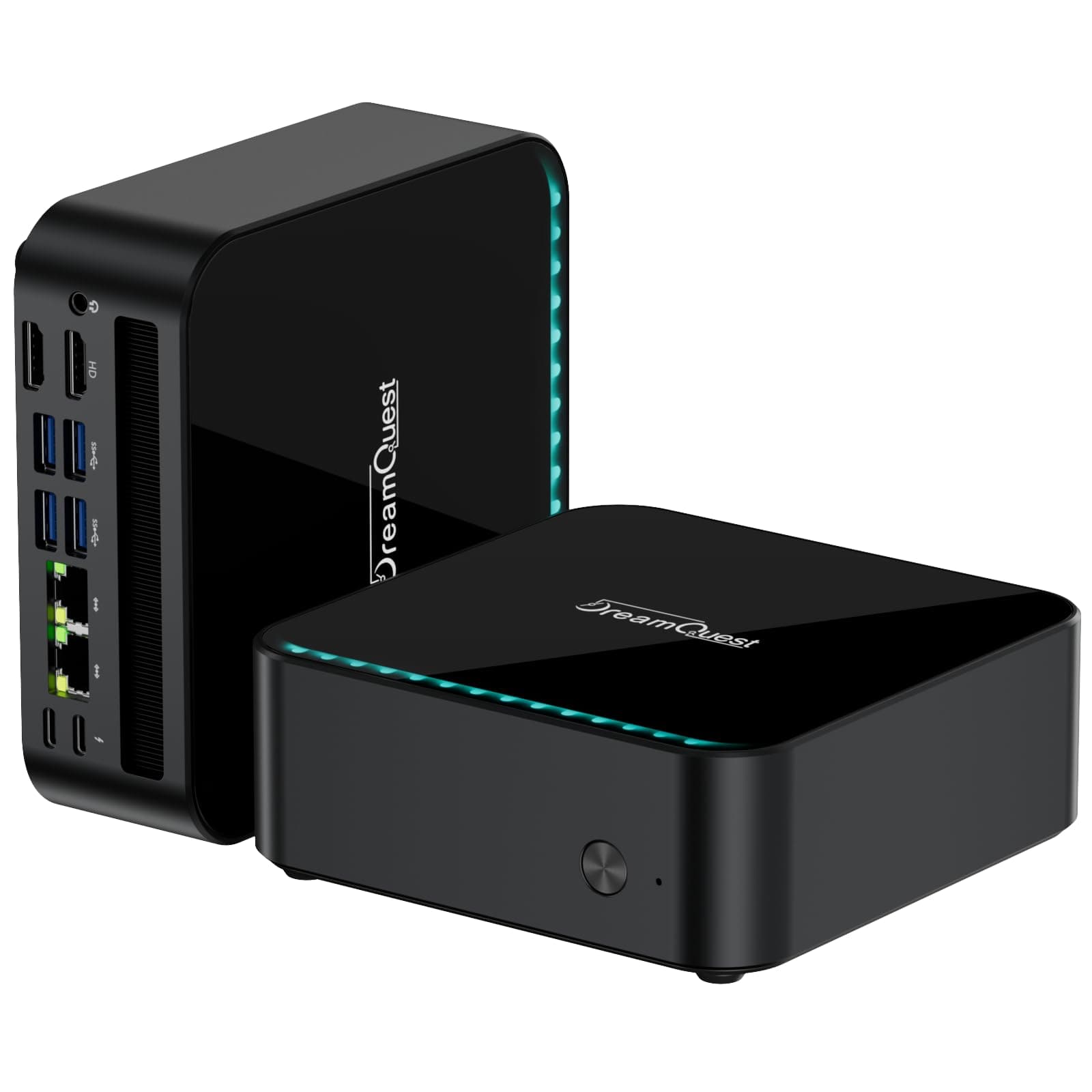 DreamQuest Mini PC Windows 11 Pro, AMD Ryzen 5 7430U bis 4,3 GHz, 16GB DDR4 Dual-Channel RAM, 512GB M.2 SSD, WiFi 6, Bluetooth 5.3, Dual USB-C, HDMI 2.1, LAN, 4X USB 3.2, kompakter Desktop PC 0.5 TB Angebot bei HelloDeals