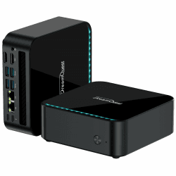 DreamQuest Mini PC Windows 11 Pro, AMD Ryzen 5 7430U bis 4,3 GHz, 16GB DDR4 Dual-Channel RAM, 512GB M.2 SSD, WiFi 6, Bluetooth 5.3, Dual USB-C, HDMI 2.1, LAN, 4X USB 3.2, kompakter Desktop PC 0.5 TB Angebot bei HelloDeals
