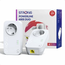 STRONG AV600 Mbit/s Powerline Adapter Setmit Steckdose, HomePlug AV2 Powerline Internet Verstärker, Plug & Play, EIN Knopf Sicherheit, Energiesparmodus, 100 Mbit/s LAN Ports, ideal für TV, PC Perle Angebot bei HelloDeals