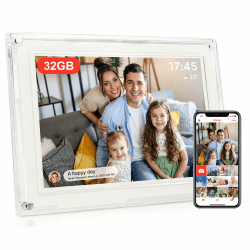 Frameo 10,1 Zoll WiFi Digitaler Bilderrahmen, 1280x800 HD IPS Touchscreen Foto Rahmen, 32GB Speicher, Automatische Rotation, Teilen Sie Fotos sofort von überall aus 10.1 Angebot bei HelloDeals