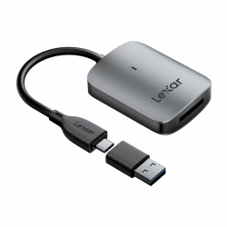 Lexar RW515 CFexpress Typ A Kartenleser, bis zu 900 MB/s, USB 3.2 Gen 2 Speicherkartenleser für CFe Typ A Karte, CF Kartenleser inklusive USB-C-Kabel/USB-C-zu-USB-A Adapter | Bis zu 900 MB/s, USB 3.2 Gen 2, inklusive USB-C-Kabel, USB-C auf USB-A-Adapter, Angebot bei HelloDeals