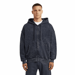 G-Star Herren Washed Loose Full Zip HDD Sw Hooded Sweatshirt S Blau (Salute Smokey Gd D27084-d575-h592) Angebot bei HelloDeals
