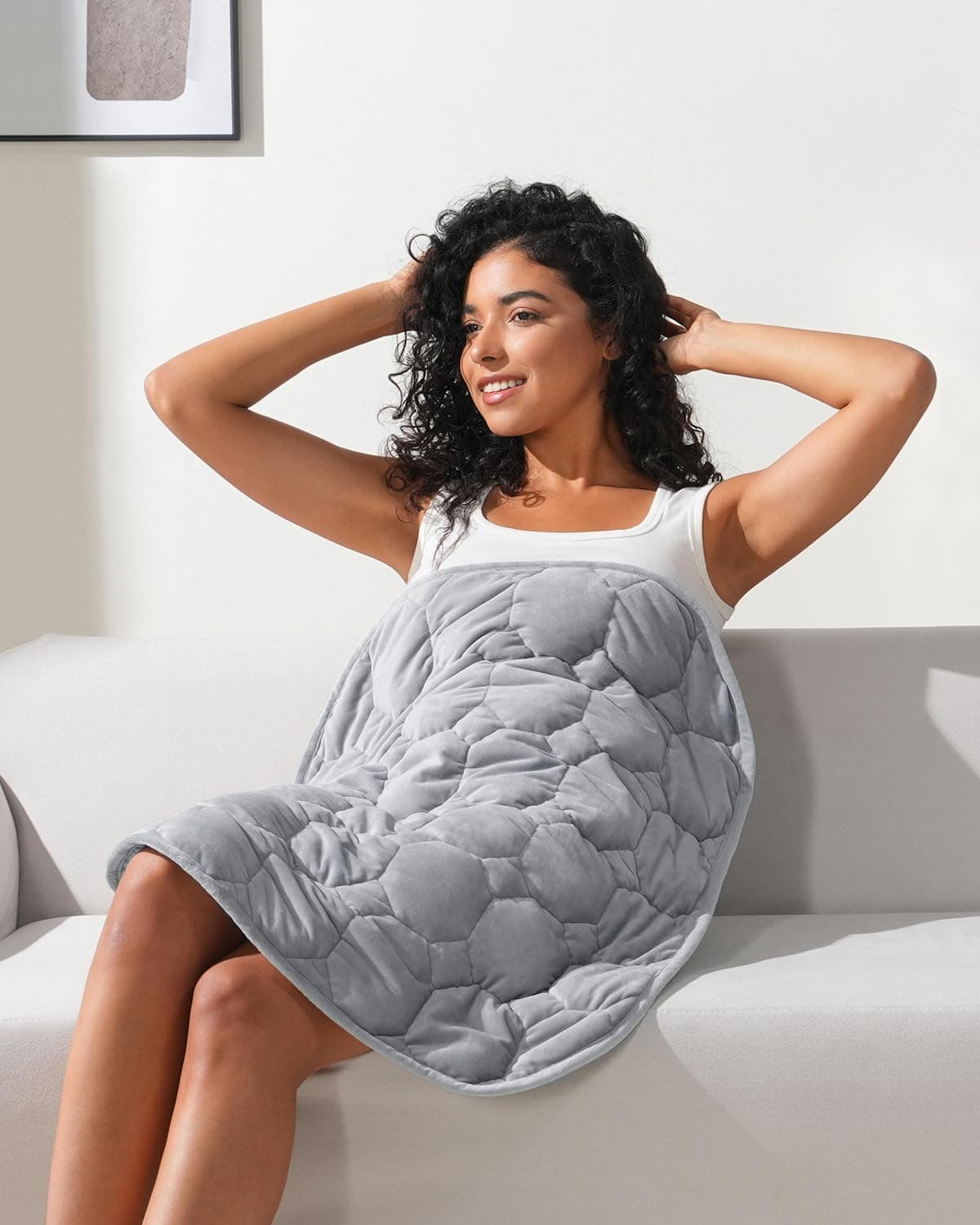 Sivio Gewichtsdecke für Erwachsene 7 lbs (3.2 kg), 74x61 cm, Kuschelige Kristallsamt Decke zur Entspannung und für Schlaf, Kleine & Portable Reisedecke, Maschinenwaschbar, Grau Grau 74 x 61 cm - 3.2 kg Angebot bei HelloDeals