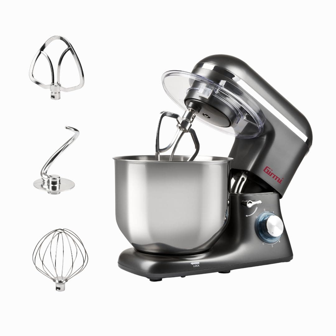 Girmi IM46 Küchenmaschine 1400 W, 8 L Edelstahlschüssel, Anthrazitgrau Angebot bei HelloDeals