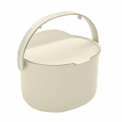 Skaza Daily Biomülleimer Küche 3,3 Liter, Cremeweiß | mit Deckel und Henkel, Einhändiges Öffnen, aus Postconsumer-Recyceltem Kunststoff Angebot bei HelloDeals