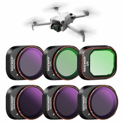 NEEWER ND/PL Filter Set Kompatibel mit DJI Mini 4 Pro, 6Stk UV CPL ND8/PL ND16/PL ND32/PL ND64/PL Polarisator Neutraldichte Drohne Objektiv Zubehör, Mehrfach beschichtetes HD Optisches Glas/Alu Rahmen Mini 4Pro 6er Pack ND/CPL/UV Angebot bei HelloDeals