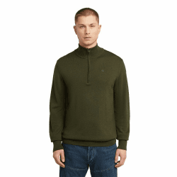 G-Star Herren Premium Core Half Zip Knit Sweater XXL Grau (Asfalt D27710-b692-995) Angebot bei HelloDeals