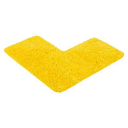 PANA® Duschvorleger mit Eckausschnitt (50x100x100 cm) • Badteppich für Eckduschen • Duschmatte rutschfest & waschbar • Eck Badematte • Ideal für eckige Duschkabinen • Farbe: Gelb Eckbadematte 50 x 100 x 100 cm Gelb Angebot bei HelloDeals
