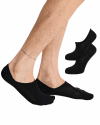 Nur Die Bambus Sneaker Füssling 2er Pack Herren kaum sichtbar Bambussocken Socke weich atmungsaktiv unsichtbar verrutschen nicht 39-42 Schwarz Angebot bei HelloDeals