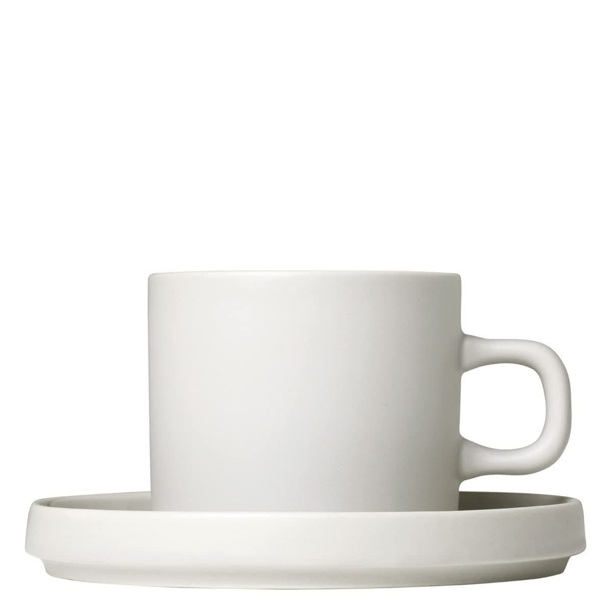 blomus -PILAR- Set 2 Kaffeetassen aus Steingut, Moonbeam, 200 ml Fassungsvermögen, schlichte Eleganz, spülmaschinengeeignet, hochwertige Verarbeitung (H / B / T: 7 x 8 x 11 cm, Moonbeam, 63907) Angebot bei HelloDeals