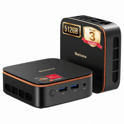 Blackview MP20 Mini PC Ryzen Win 11 Pro, AMD Radeon Graphics, 16GB DDR4 512GB SSD Micro Desktop Computer 4K Dual-Display, USB 3.2+DP+HDMI+Gigabit LAN Desktop PC Für Business/Heimkino-3 Jahre Garantie Obsidianschwarz Angebot bei HelloDeals