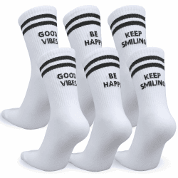 Socken Herren Damen, Sportsocken 3 paar, Tennis Socken, Streifen Weiß Baumwollsocken, Geburtstagsgeschenk Geschenkideen Männer Schwarz 35-38 Angebot bei HelloDeals