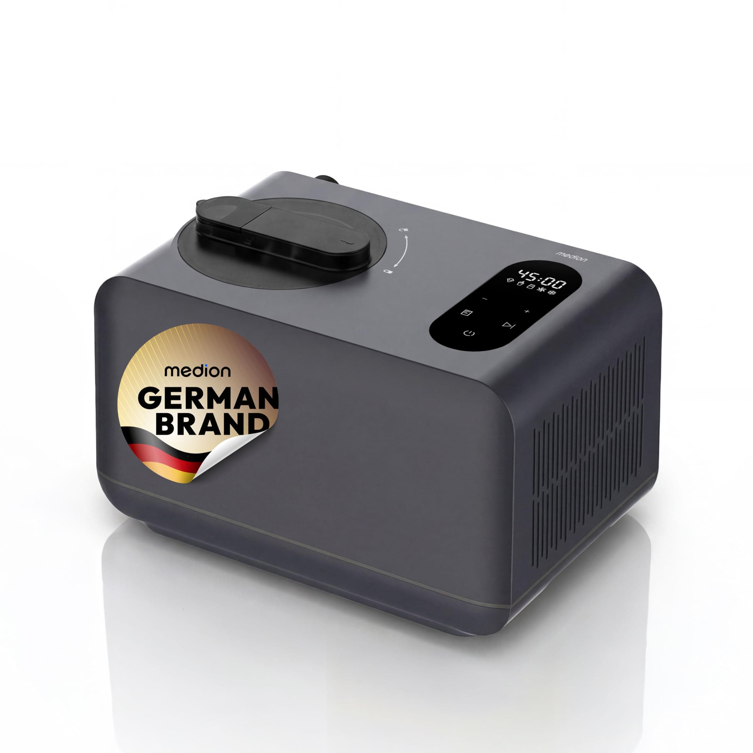 MEDION Eismaschine mit Kompressor - 1,5 Liter, Eiscreme Joghurt & Slush ohne Vorkühlen, Touch-Display, selbstkühlend, inkl. Zubehör, MD 100087 Eiscreme, Joghurt & Slush Angebot bei HelloDeals