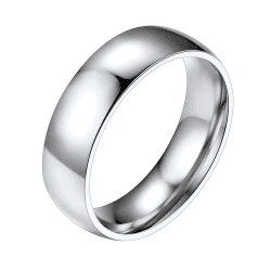 PROSTEEL Simpel Bandring 2mm/4mm/6mm/8mm breit Herren Damen personalisiert Trauring Ehering Edelstahl/18k vergoldet Finger Ring Modeschmuck Accessoire für Hochzeit Geburtstag, Ringgrößen 54-67 01 Silber-6mm 60(18.9) Angebot bei HelloDeals