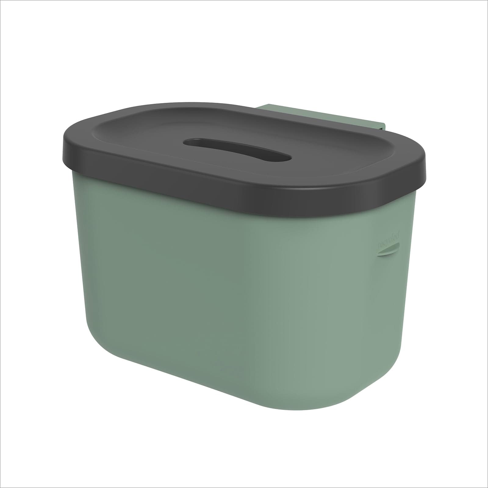 Rotho Salsa Biomülleimer 3,2l mit Deckel | Komposteimer, Integrierte Hängevorrichtung, Kunststoff, 22,1×16,7×14,2 cm (L×B×H) Grün Angebot bei HelloDeals