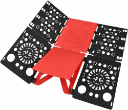 BoxLegend V3 Faltbrett für Kleidung Pollover Hosen Hemden Wäsche Kinder- und Erwachsen Falthilfe für Wäsche T Shirt Falten Zusammenlegen Wäschefalter Hemdenfalter, Rot Angebot bei HelloDeals