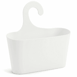 universal Duschkorb mit Haken zum Einhängen Duschregal Badregal Bad Utensilo Utensilo für Bad/Küche/Werkstatt, Hängeregal Hängekorb Kunststoff weiß Angebot bei HelloDeals