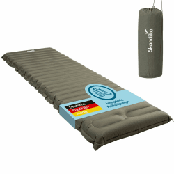 Skandika Luftmatratze Dromluft | aufblasbare Matratze, 205 x 65 cm, integrierte Fußpumpe, Druckknöpfe, wasserabweisend, 8 cm dick, kleines Packmaß, Tragetasche | für Camping, Outdoor, Wandern Angebot bei HelloDeals
