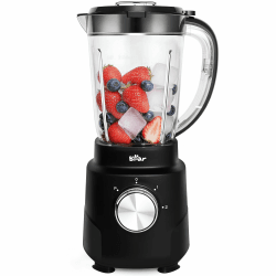 Bear Mixer Smoothie Maker 700W, Hochleistungsmixer mit 1500ml Mixbecher, 2 Geschwindigkeiten & Pulse-Funktion für Shakes, Smoothies, Gefrorene Früchte & Ice Crush, Ideal für Küche Schwarz Angebot bei HelloDeals