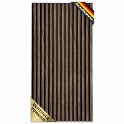 KARAT Akustikpaneele - Wandpaneele mit Echtholzfurnier für eine angenehme Raumakustik - Lamellenwand Holz und Filz - Wandverkleidung als Schallschutz, Schalldämmung (Black Walnuts, 118 x 60 cm) 118 x 60 cm Black Walnuts Angebot bei HelloDeals