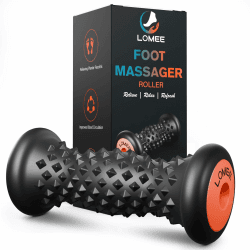 Fußmassagerolle für Plantarfasziitis, Fußgewölbe & Fersenschmerzen | Tiefengewebsmassage, Ergonomisches Fußdesign mit Abgerundeter Oberseite Schwarz Angebot bei HelloDeals