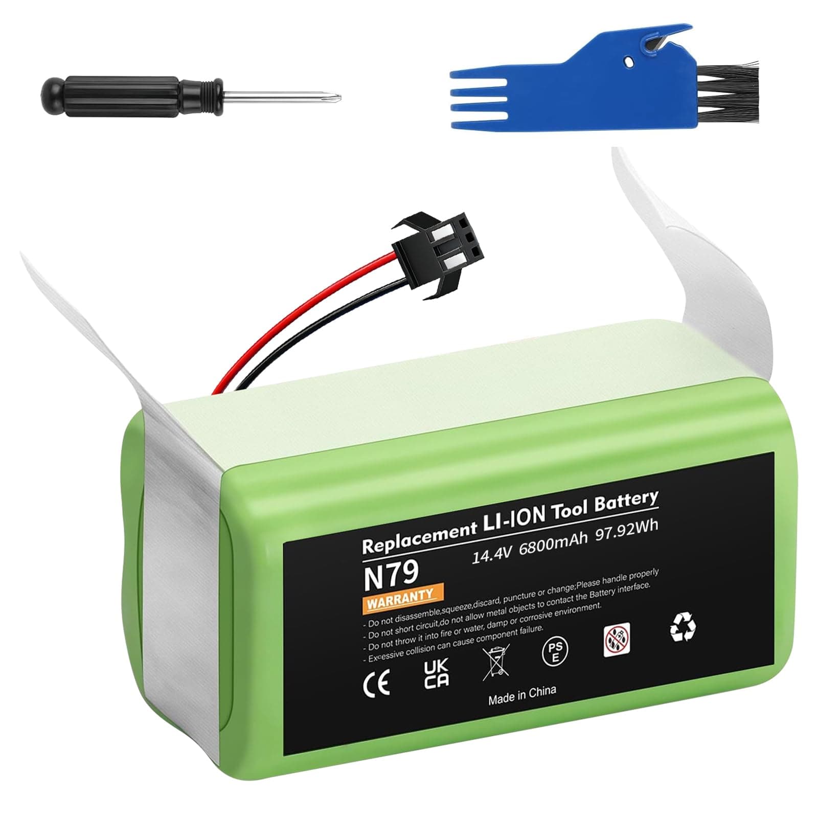 14.4V 6800mAh Akku für Eufy RoboVac G10 G20 G30 G35 G40 Hybrid, Ersatzakku für RoboVac 11 11S 11S MAX 12 15C 15C Max 25C Max 30 30C 30 Max 35C, für Ecovacs Deebot N79 N79S DN622, für Tesvor X500 Akku Angebot bei HelloDeals