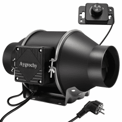 Aygrochy Regelbar Rohrventilator 100mm, Abluftventilator 363 m³/h | EC motor Rohrlüfter für Keller, Garage, Küche, Badezimmer,Wachstumszelte, Hydrokulturen,Belüftung und Abluftgebläs. Angebot bei HelloDeals