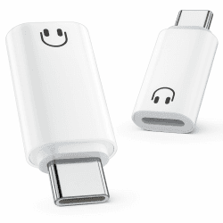USB C auf Lightning Audio Adapter, Typ C auf Lightning Kopfhörer Adapter für iPhone 16/15 Pad Air/Mini 6 Samsng, Hi-Fi Klangqualität, Nicht zum Lade/Datenübertragung, Weiß Typ 2 Angebot bei HelloDeals