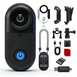 2,7K Mini Bodycam – 10M Wasserdicht mit Magnet, Schwarz | Action Cam mit 32GB, Gewicht 35 g, POV Kamera inklusive 10M-Wassergehäuse, geeignet für Wassersport, Radfahren und Vlogging. Angebot bei HelloDeals