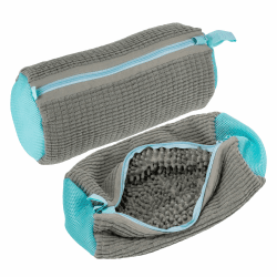 Schuhwaschbeutel Waschmaschine 2 Stück 39x19cm Grau Anti-Verformung Sneaker Wäschenetz mit 360° Reinigungsflusen Wiederverwendbar Wäschesack Schuhe für Waschmaschine und Trockner Angebot bei HelloDeals