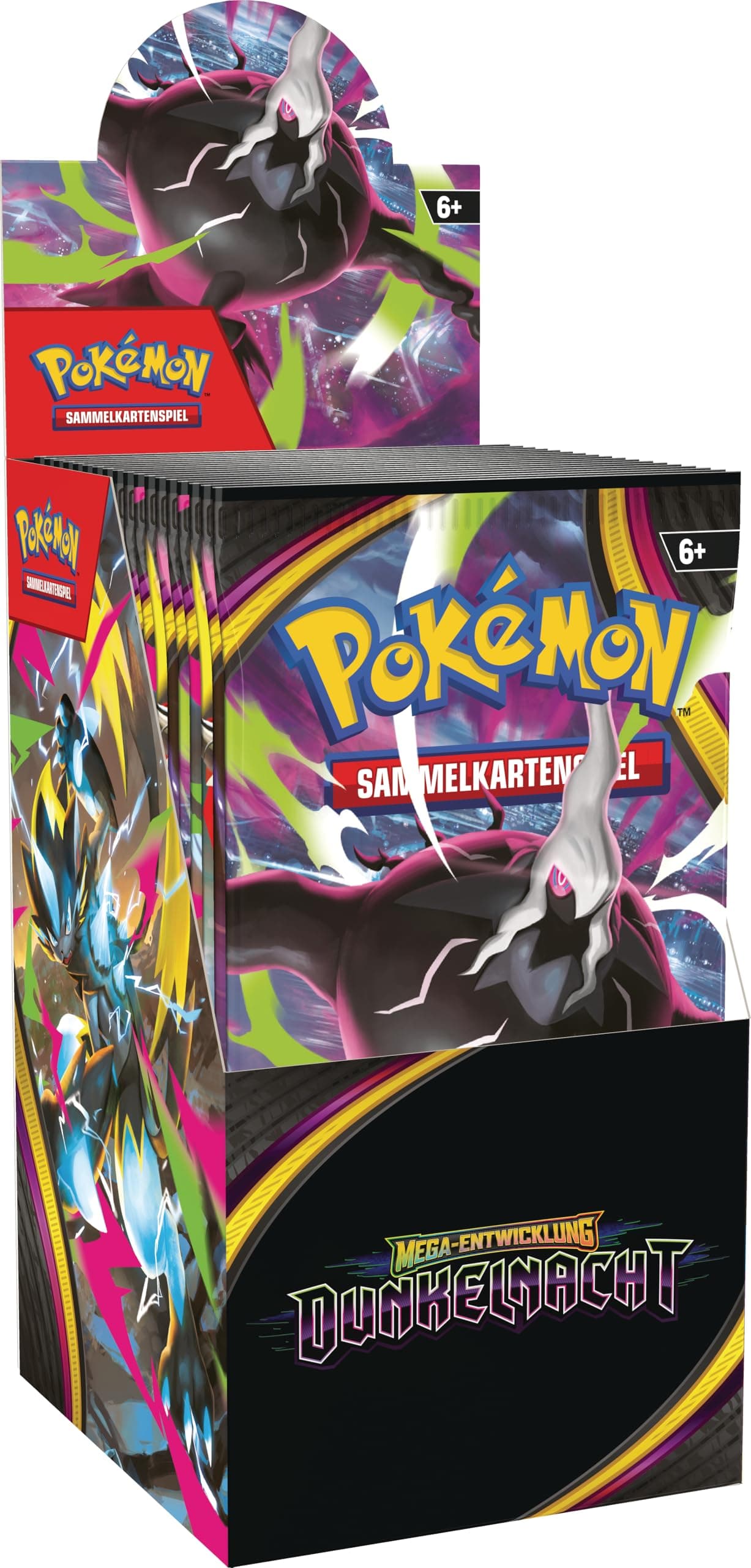 Pokémon-Sammelkartenspiel: Boosterpack-Display Mega-Entwicklung – Dunkelnacht (enthält 18 Boosterpacks) Angebot bei HelloDeals