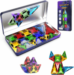 Desire Deluxe Mikro Magnetische Bausteine – STEM Lernspielzeug im Reiseformat, Magnetspielzeug für Kinder, Montessori Magnetblöcke für Jungen & Mädchen ab 3 Jahren (28 Stück – Mehrfarbig) Angebot bei HelloDeals