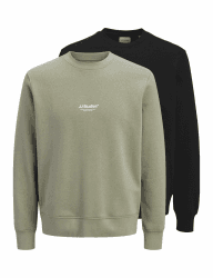 JACK & JONES Herren Jjesoho Sweat Crew Neck 2pk Mp Jjesoho Sweat Crew Neck 2Pk Mp (2er Pack) S Vetiver Angebot bei HelloDeals