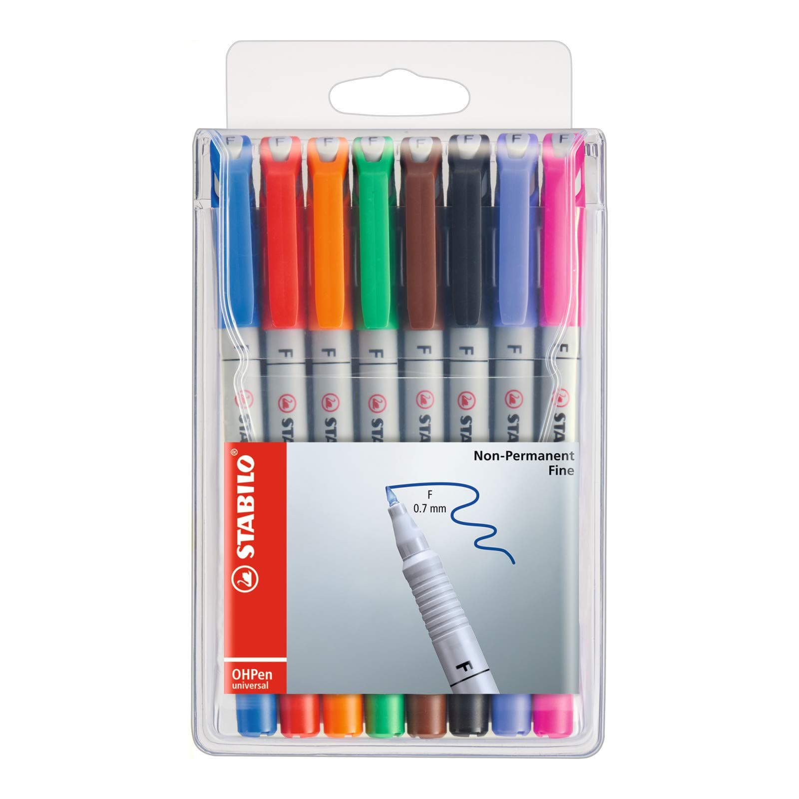 STABILO - Folienstift - OHPen universal - wasserlöslich fein - 8er Pack Angebot bei HelloDeals
