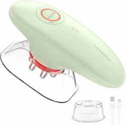 Schröpfmassagegerät mit EMS & Rotlicht, 2-in-1 Körper & Gesichtsmassage, Massagegerät für Straffere Haut, Massage durch Elektrische Stimulation, Anti Cellulite Massagegerät für Bauch, Beine, Arm,Po Grün Angebot bei HelloDeals