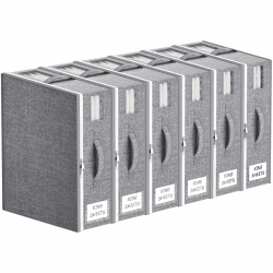 Lifewit 6 Stück Faltbare Aufbewahrungstasche für Bettwäsche, Aufbewahrungsbox mit 2 Sichtfenstern und 1 Etikett, Organizer für Bettbezüge, Decken, 38 × 33 × 12 cm 6 M Angebot bei HelloDeals